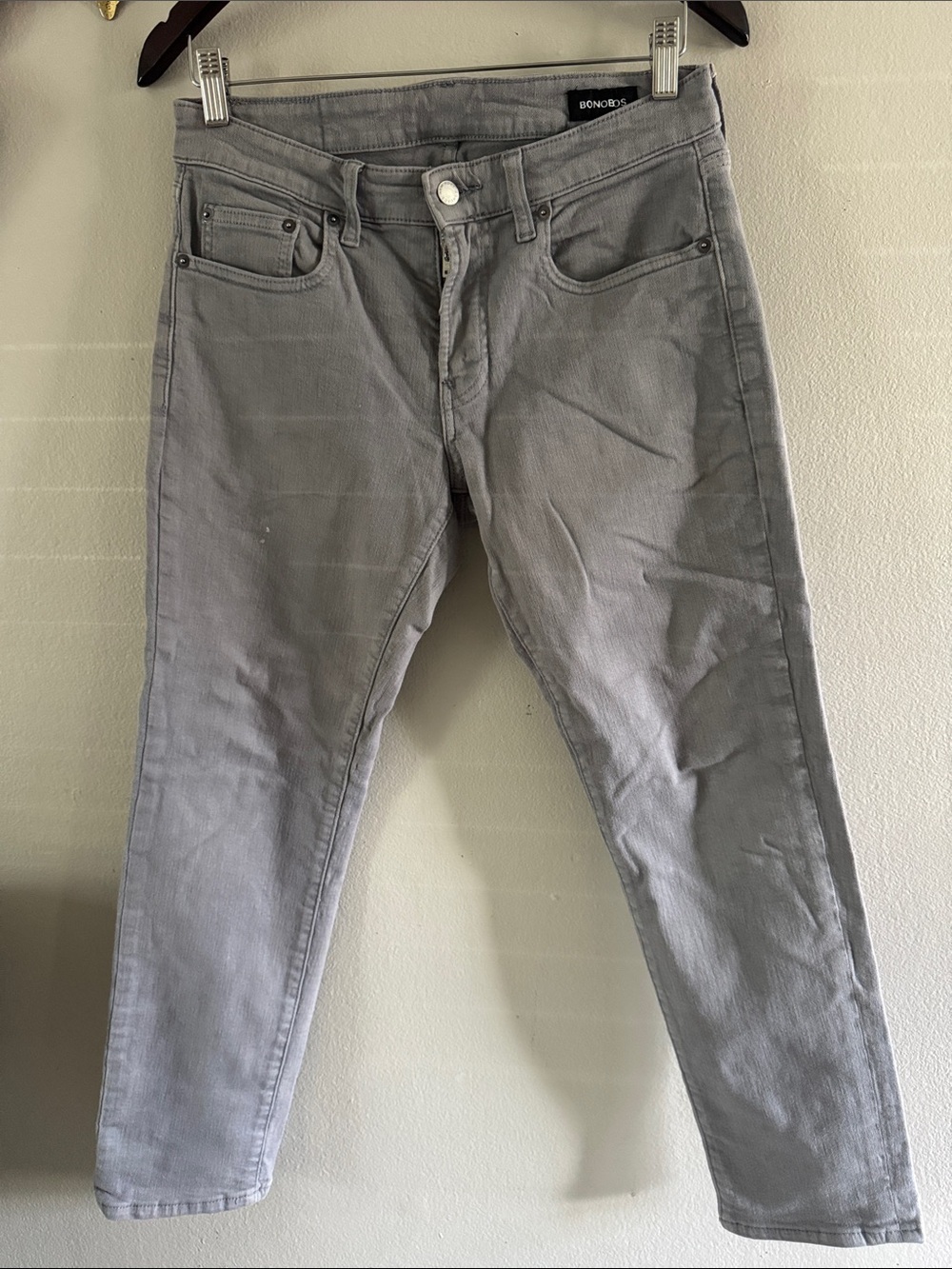 BONGO Men's Light Gray Slim Jeans